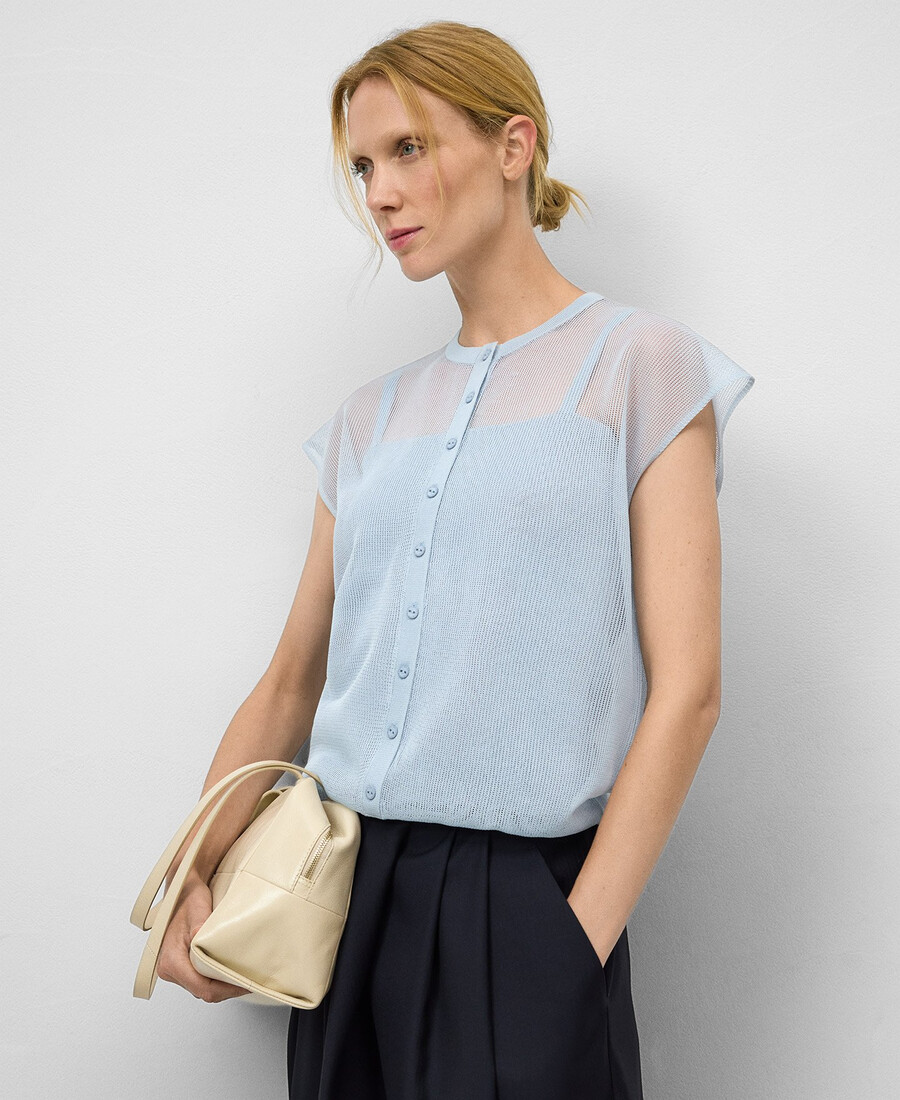 pull en maille combinée femme