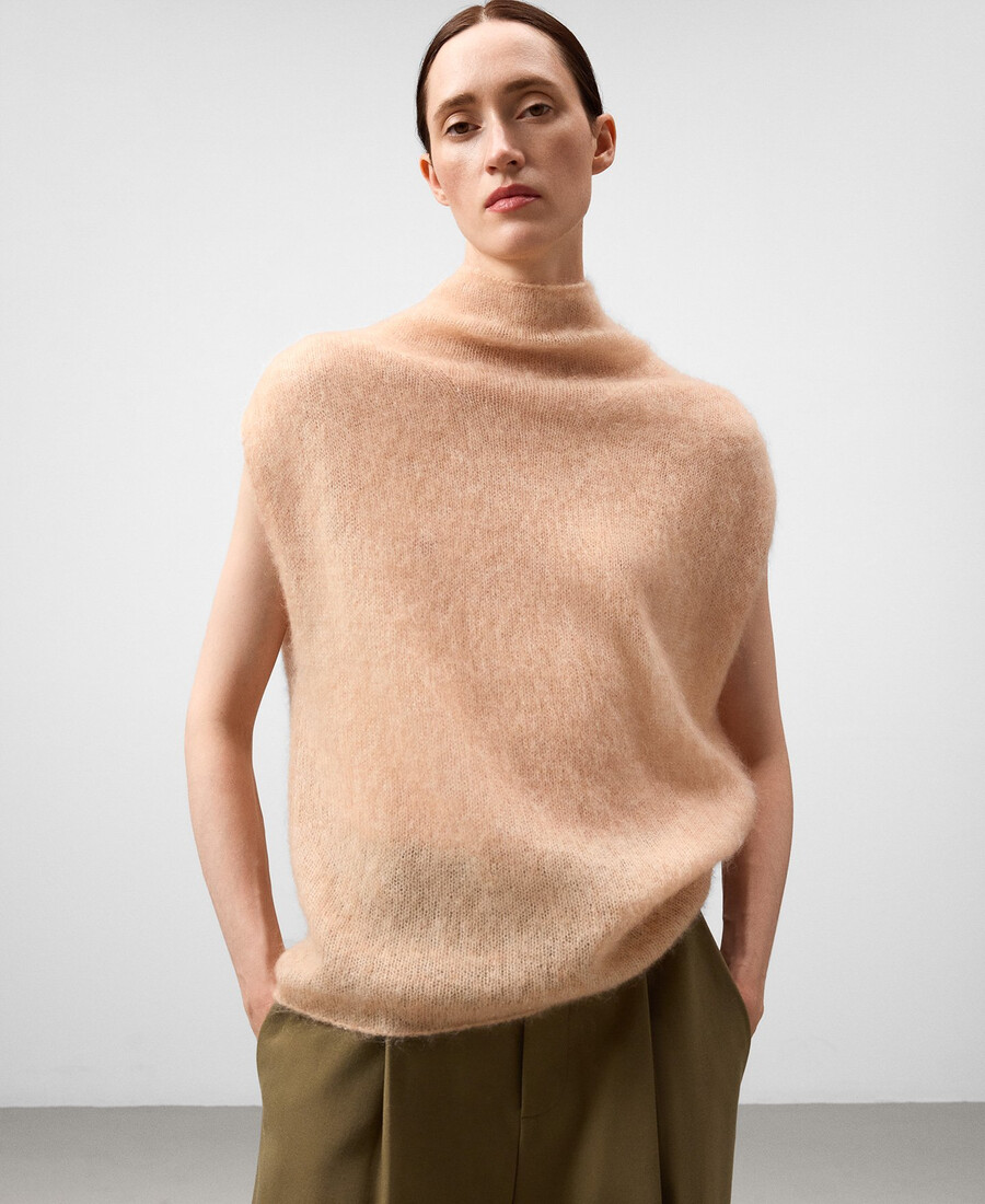 pull en maille à manches emmanchures femme