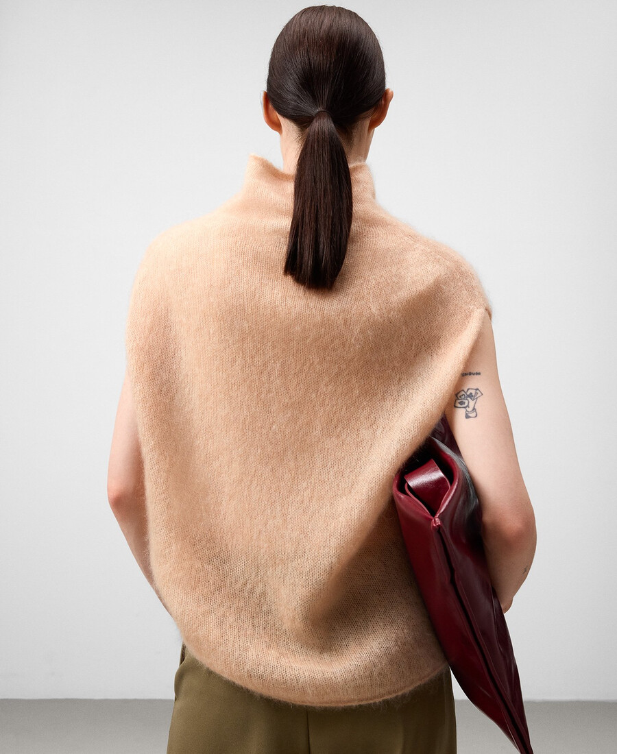 pull en maille à manches emmanchures femme