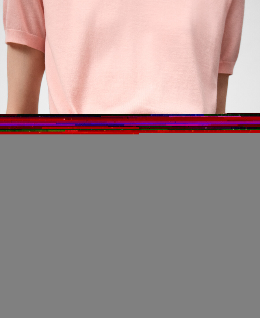 pull à manches courtes en laine mérinos pour femme