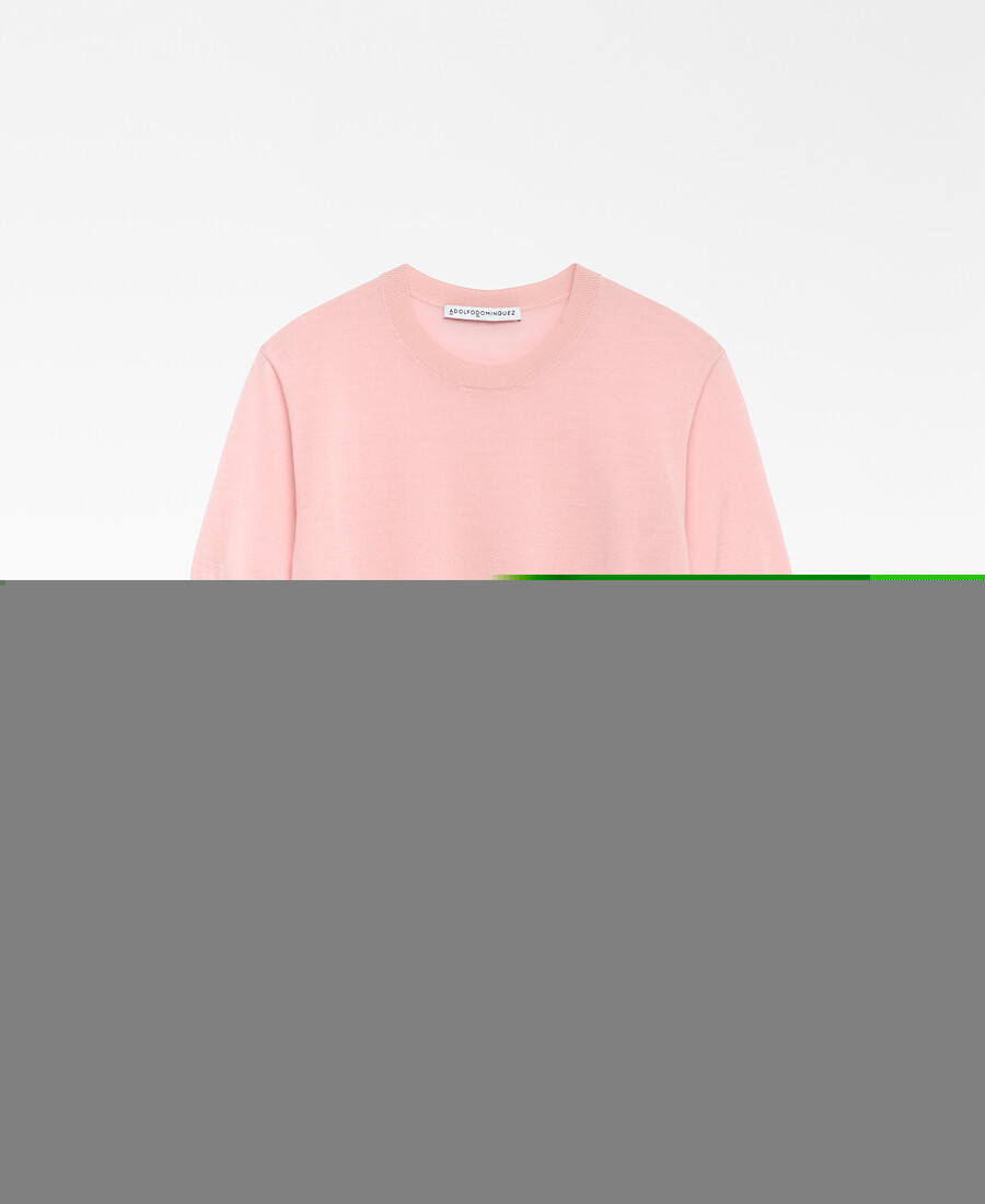 pull à manches courtes en laine mérinos pour femme