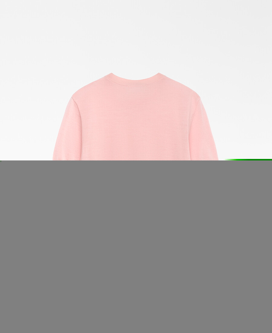 pull à manches courtes en laine mérinos pour femme
