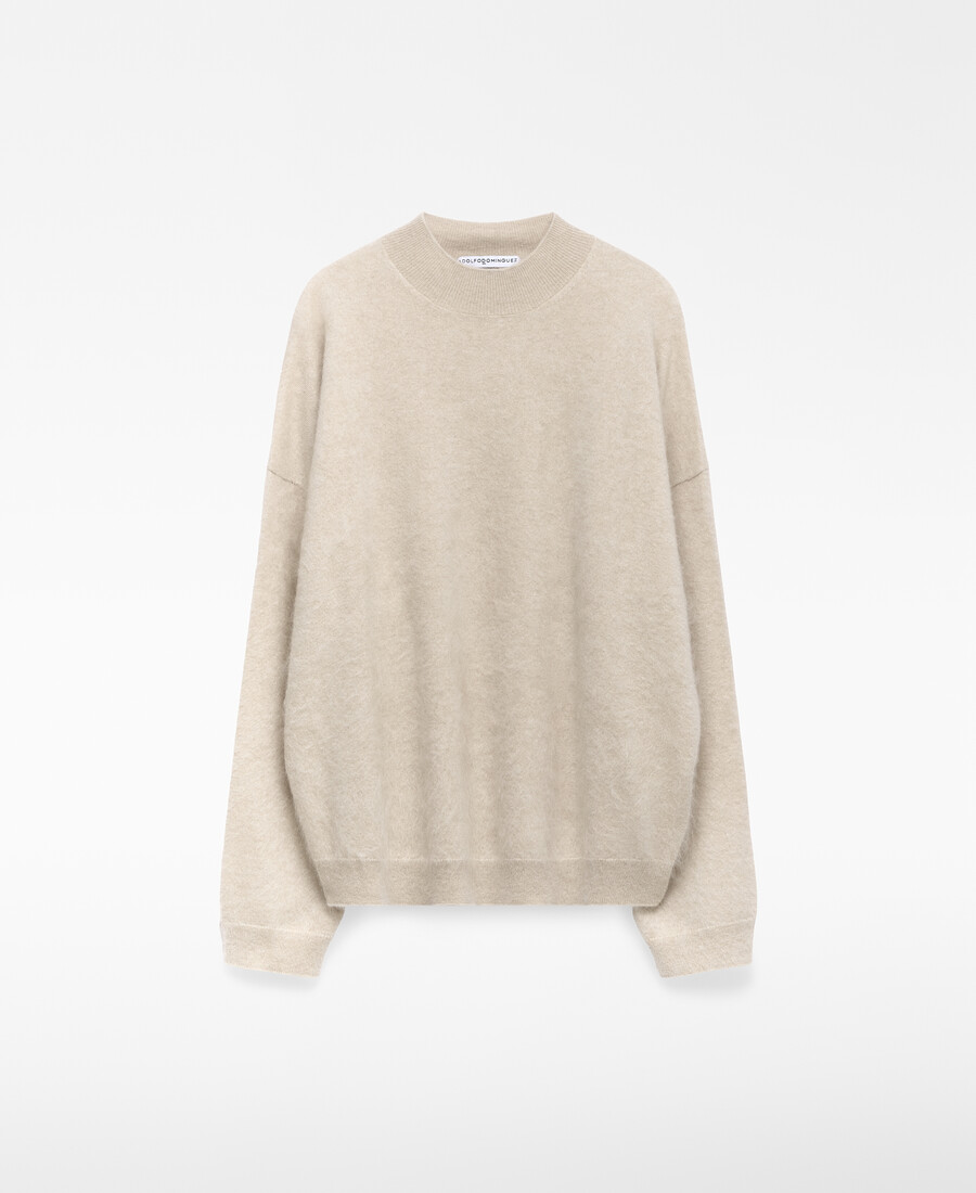 pull en cachemire à col perkins pour femme