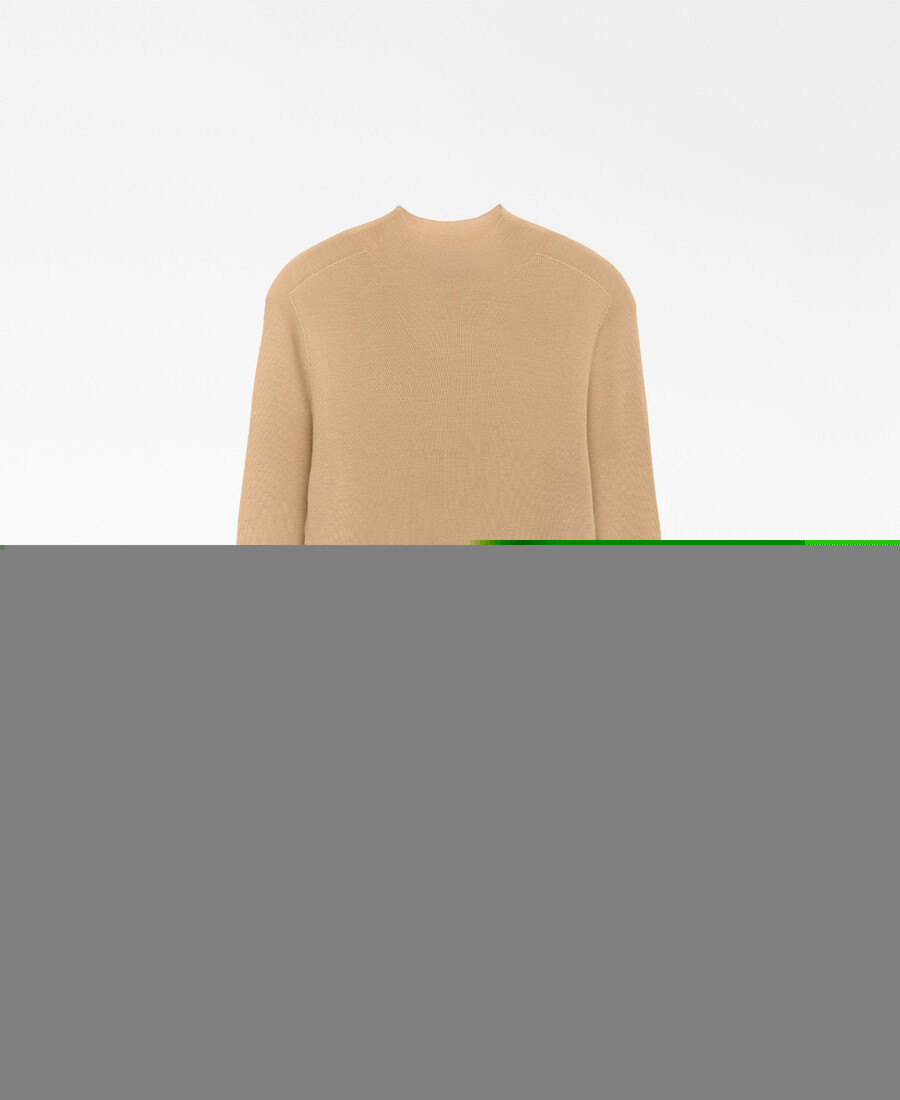 pull ajusté en laine mérinos pour femme