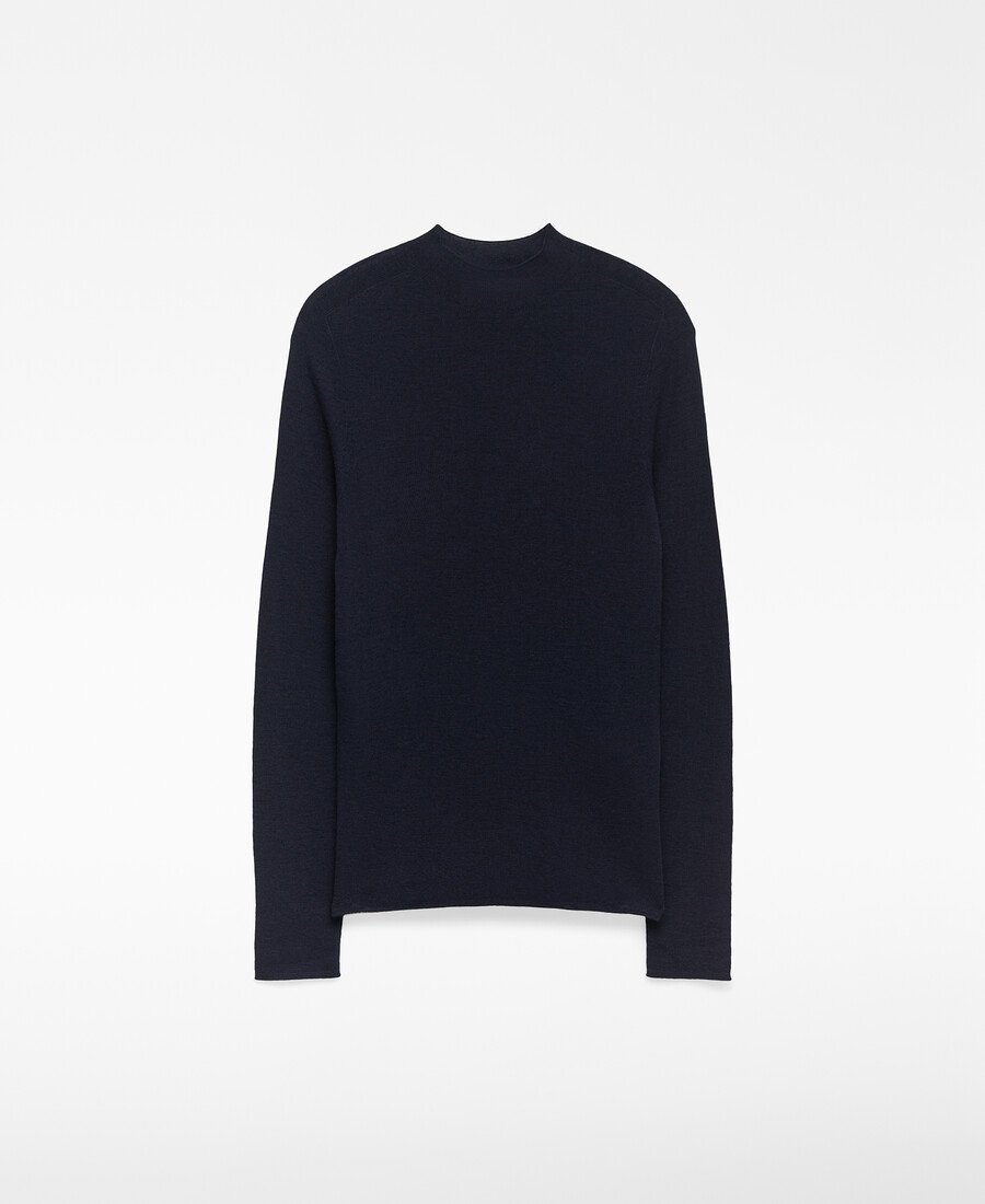 pull ajusté en laine mérinos pour femme