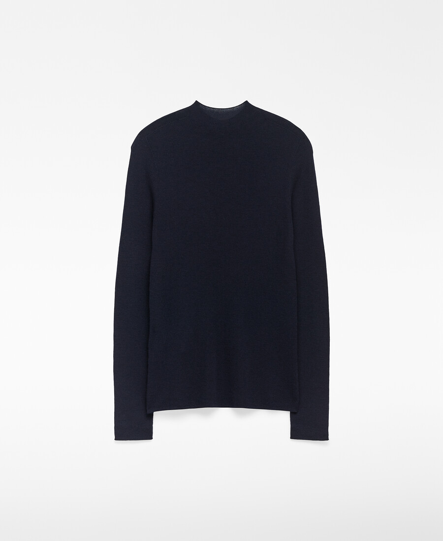 pull ajusté en laine mérinos pour femme