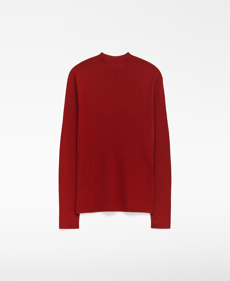 pull ajusté en laine mérinos pour femme