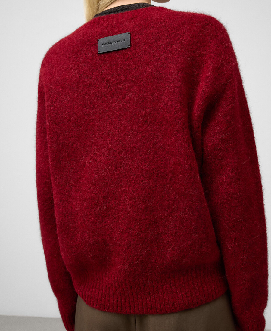 pull en maille à col v pour femme