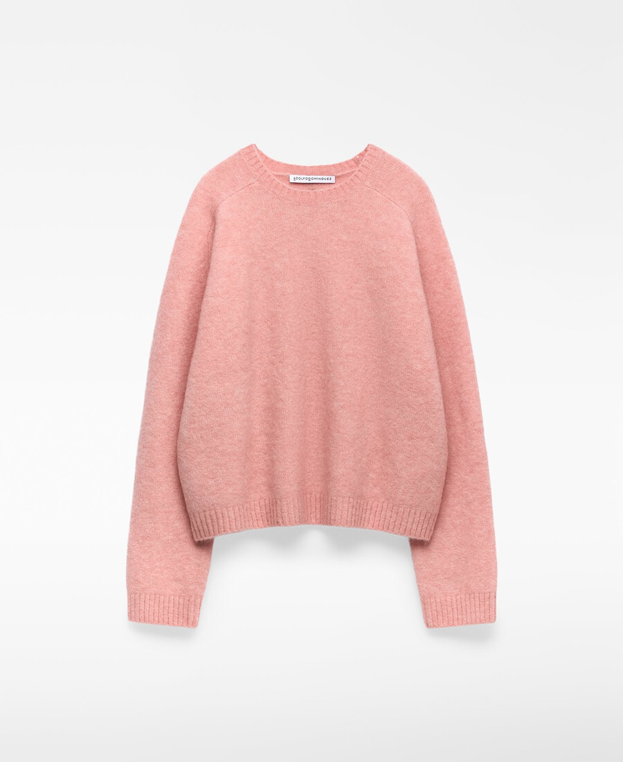 pull court en maille à col rond pour femme