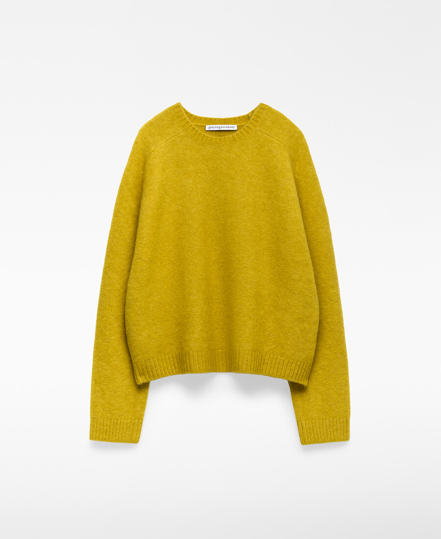 pull court en maille à col rond pour femme