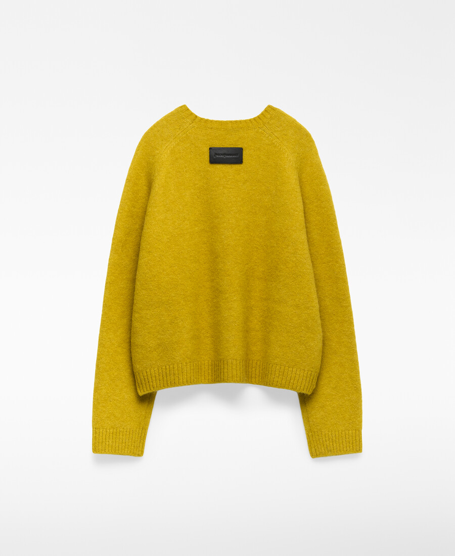 pull court en maille à col rond pour femme
