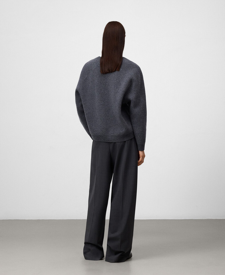 pull en laine à col v pour femme