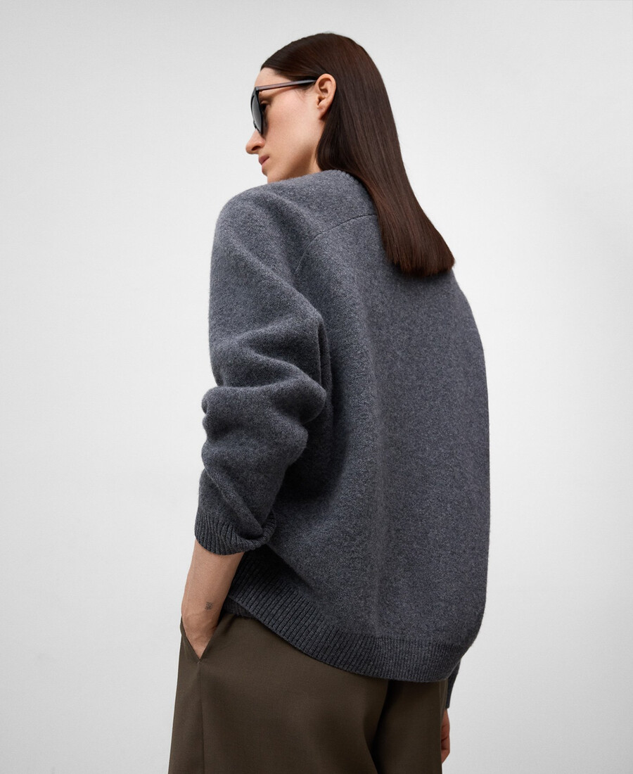 pull en laine à col v pour femme