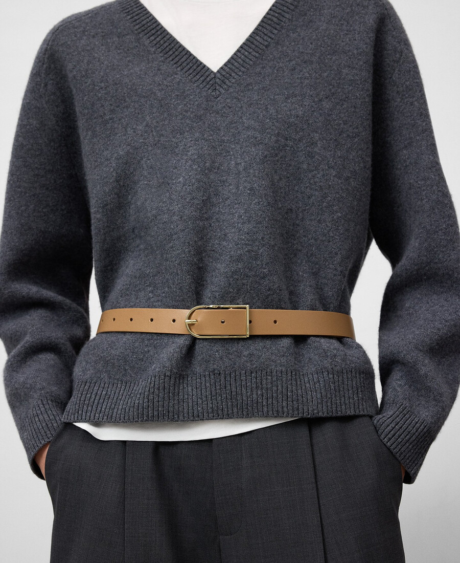 pull en laine à col v pour femme