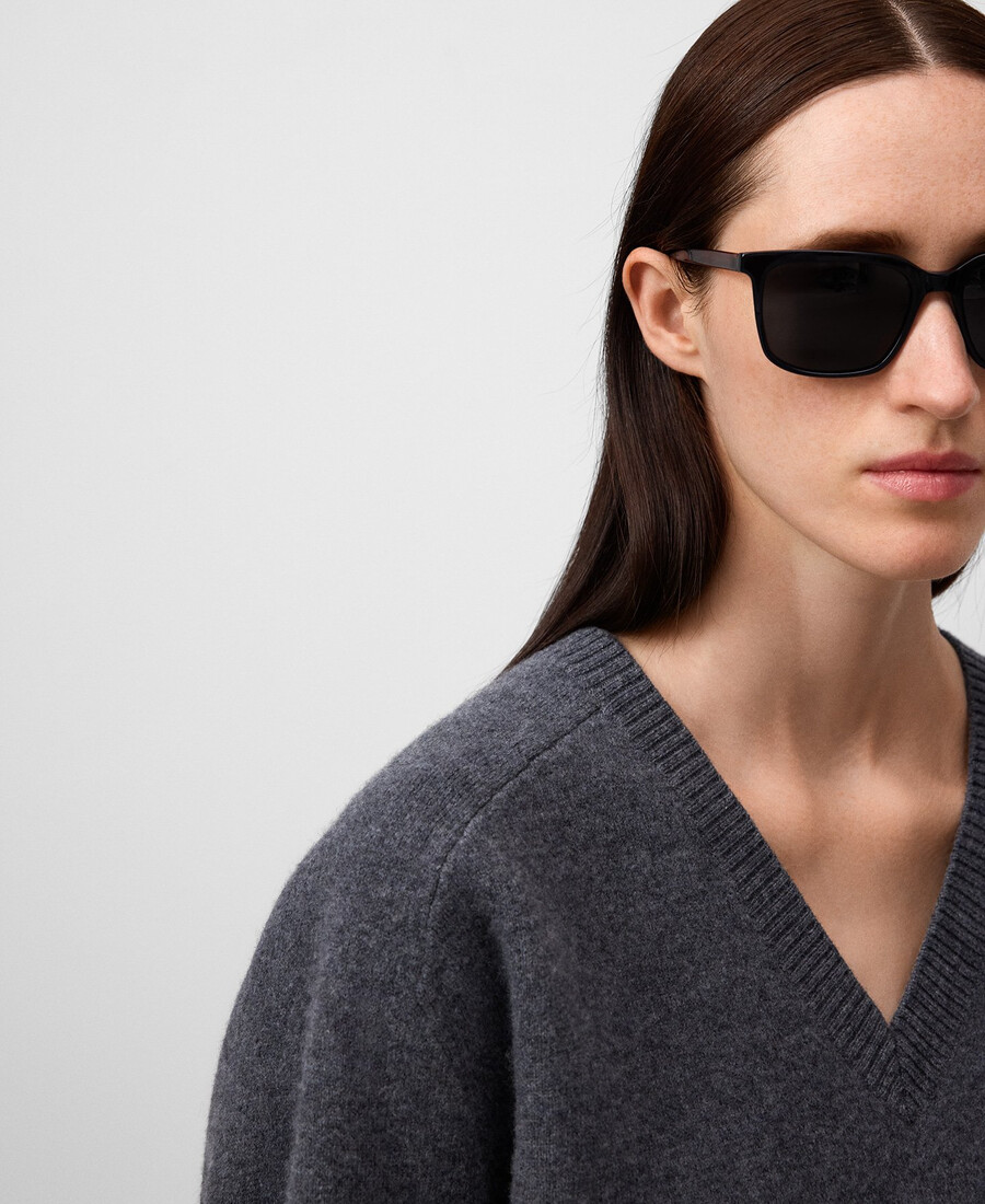 pull en laine à col v pour femme