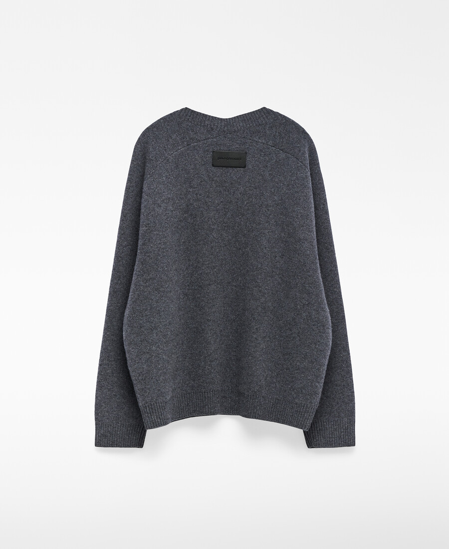 pull en laine à col v pour femme