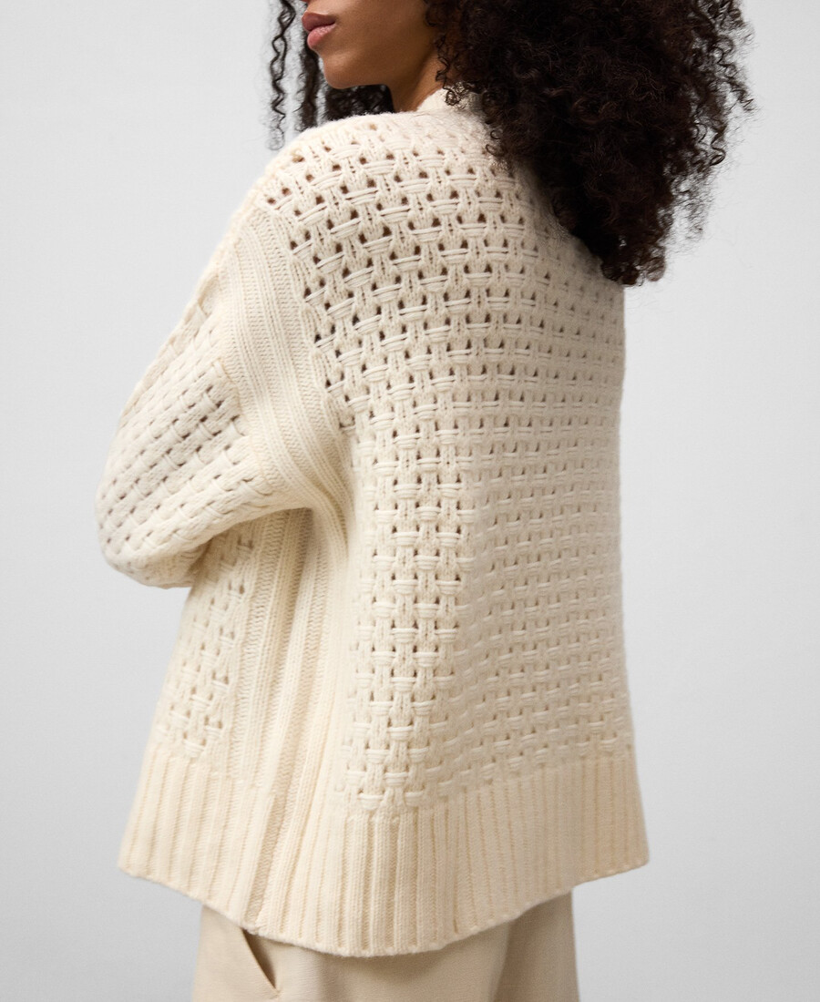 pull en laine ajourée pour femme