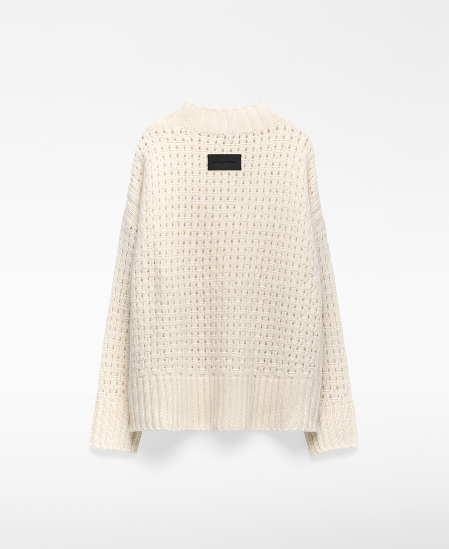 pull en laine ajourée pour femme