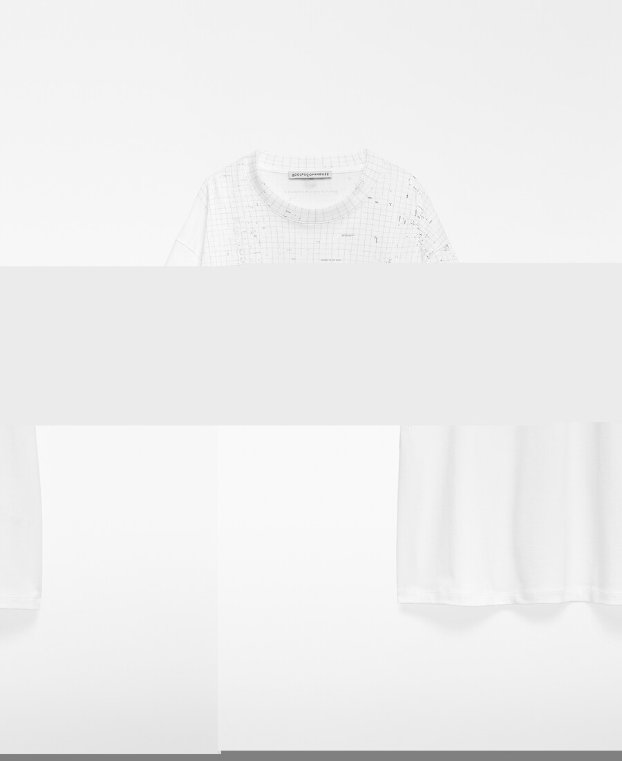 t-shirt femme en coton bio imprimé carte