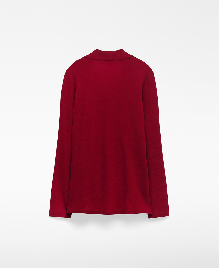 t-shirt cache-cœur en laine mérinos pour femme