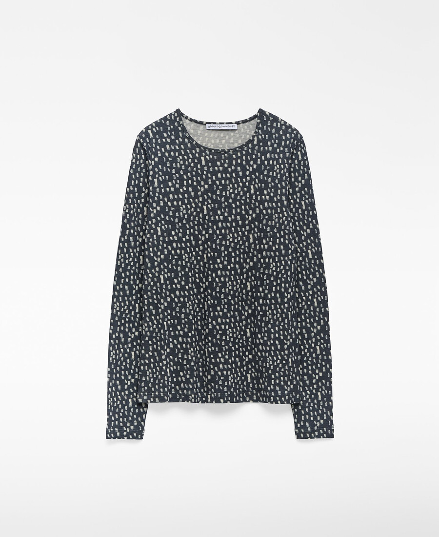 t-shirt imprimé à manches longues pour femme