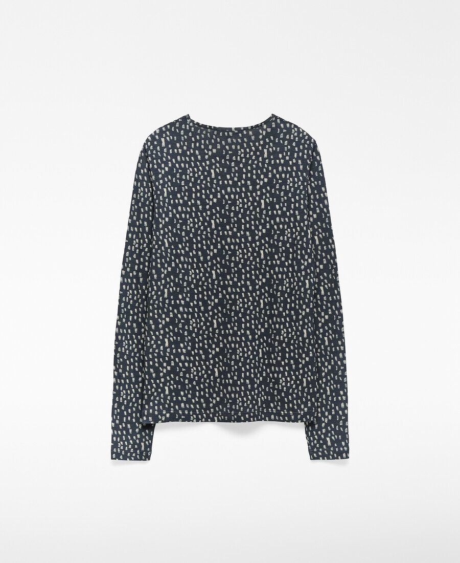 t-shirt imprimé à manches longues pour femme