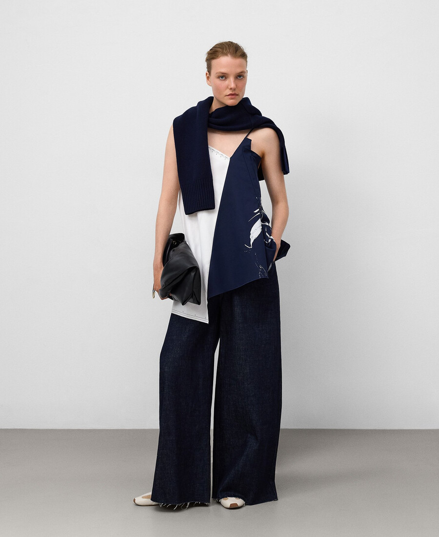haut asymétrique combiné pour femme