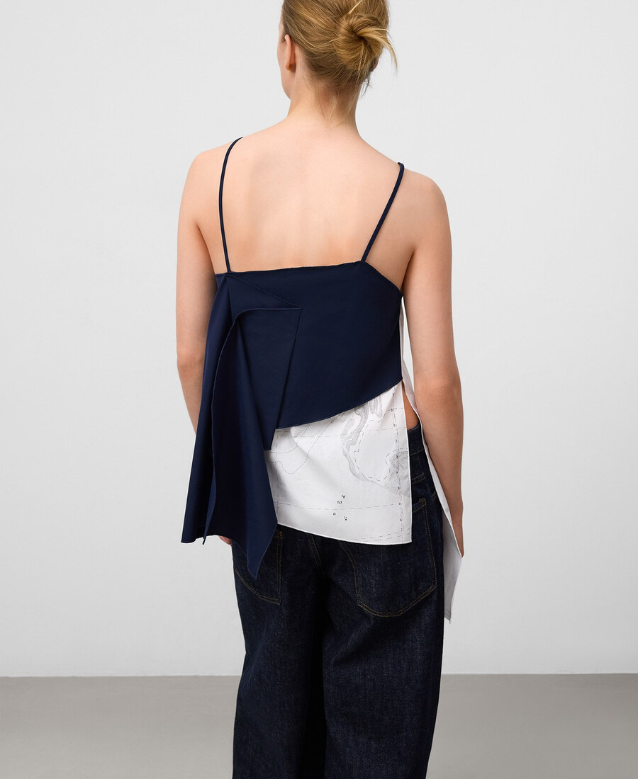 haut asymétrique combiné pour femme