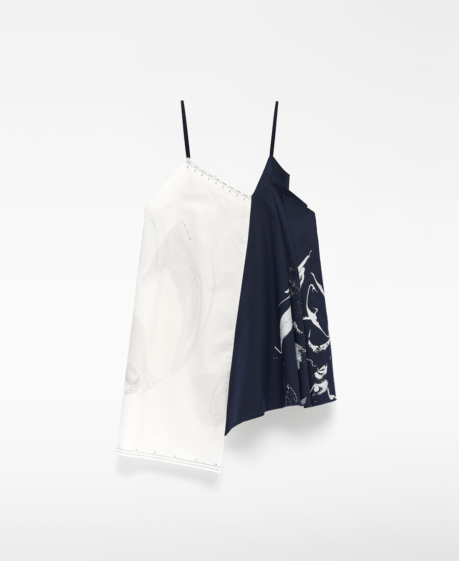 haut asymétrique combiné pour femme