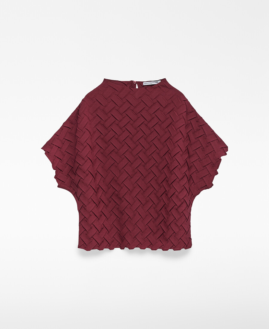 haut en tissu tressé femme