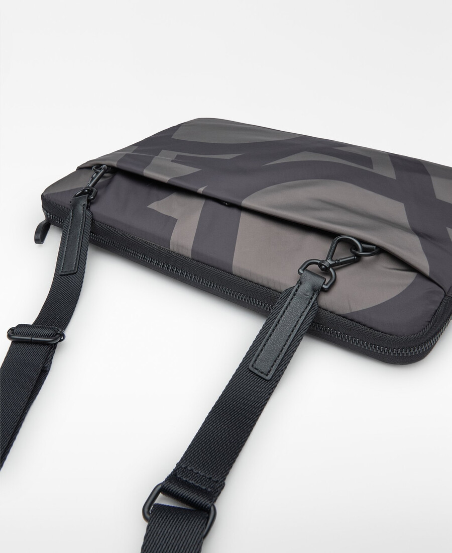 housse pour ordinateur portable en nylon avec logo maxi femme