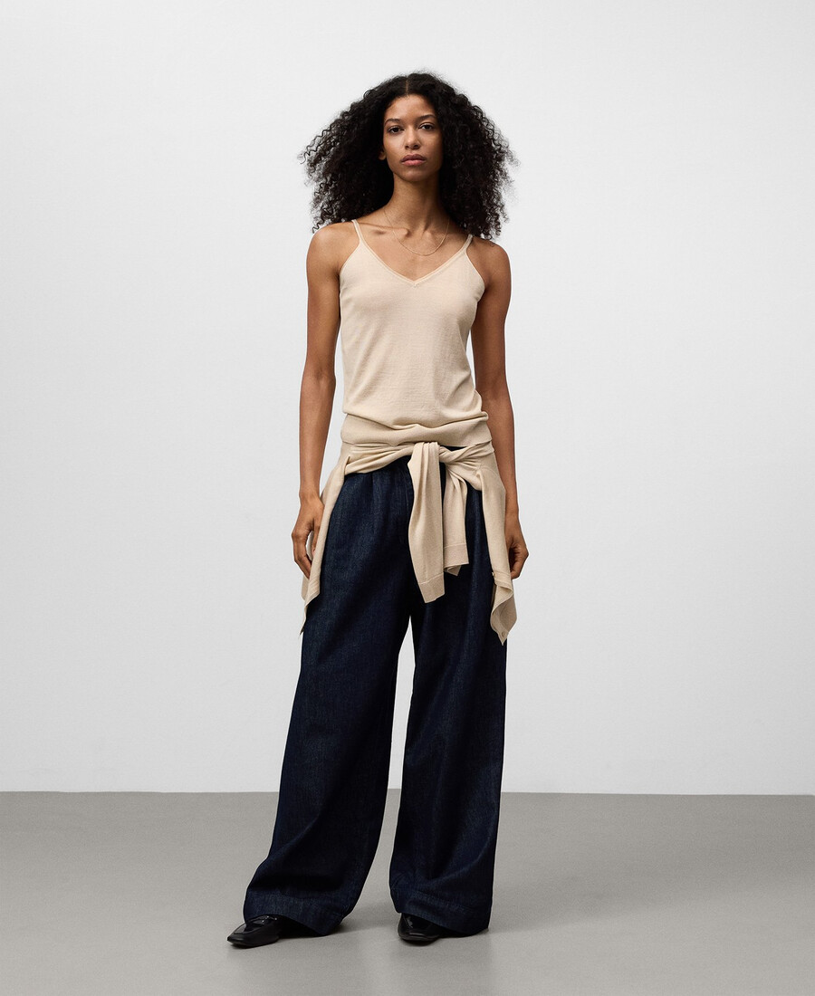haut en maille semi-transparent pour femme