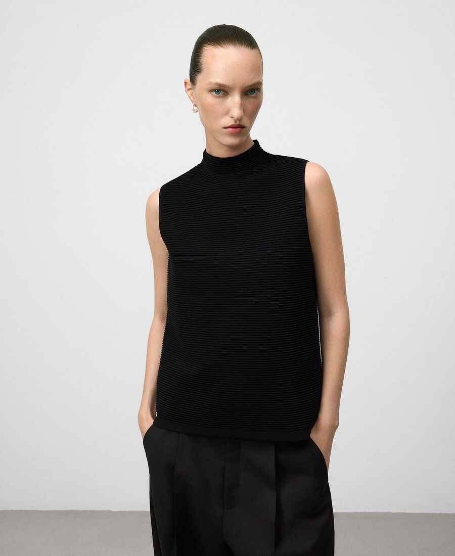haut en maille structurée pour femme