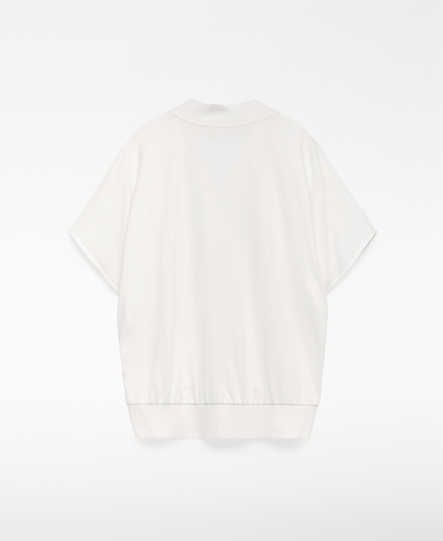 haut femme à col en v doublé tissu