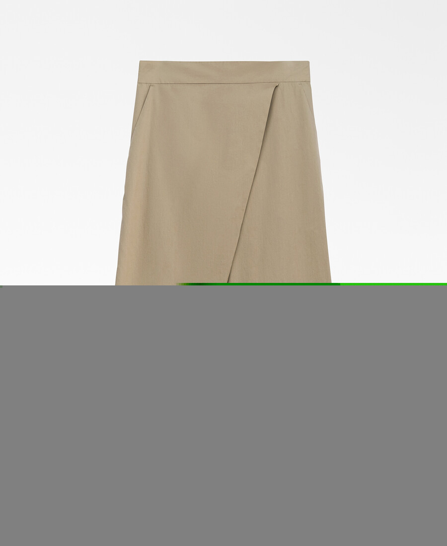 pantalon portefeuille court en coton pour femme