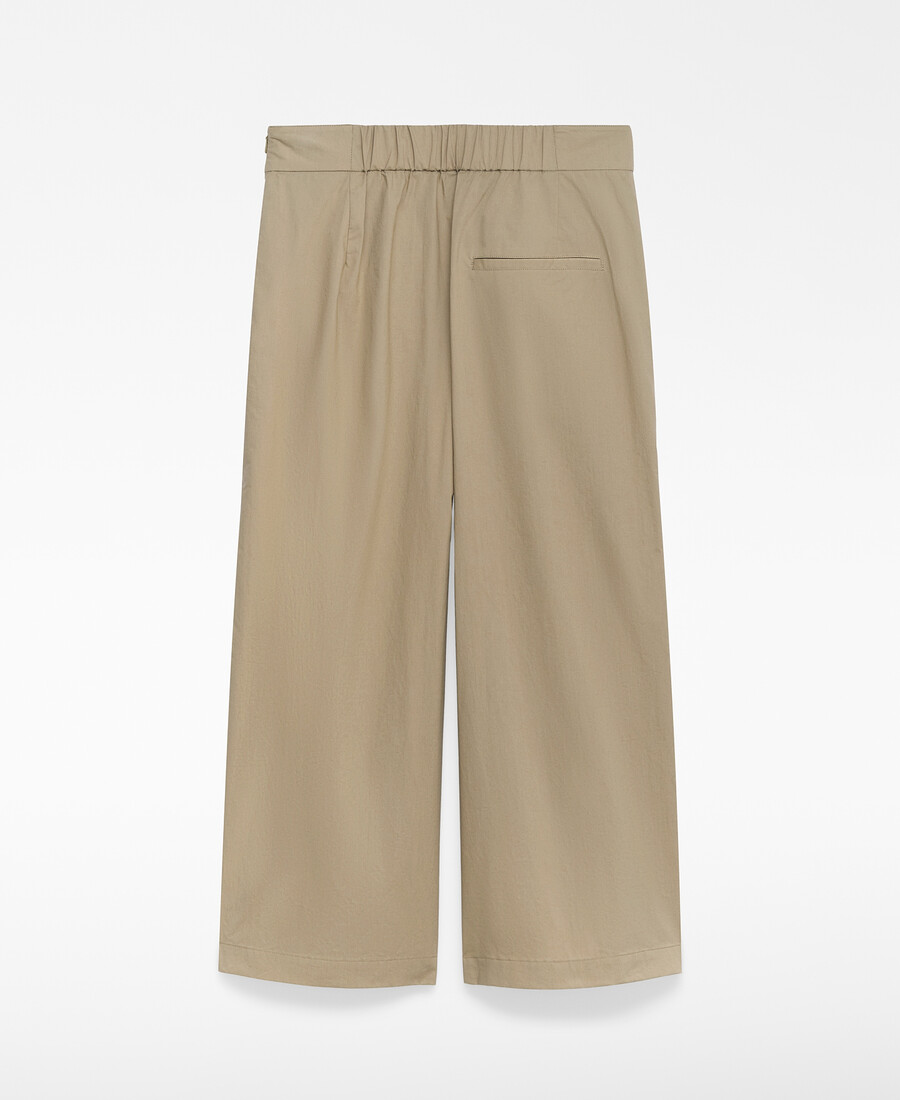 pantalon portefeuille court en coton pour femme