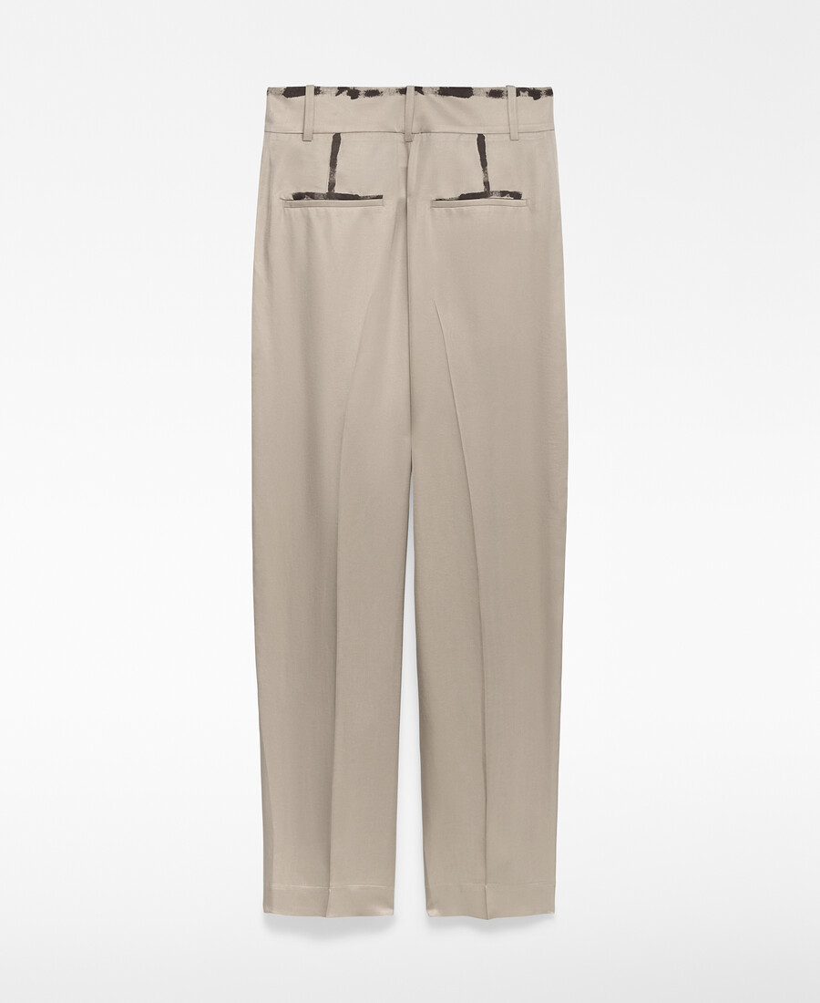 pantalon femme coupe tonneau effet peinture