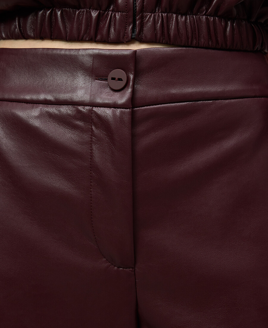 pantalon culotte femme en simili cuir