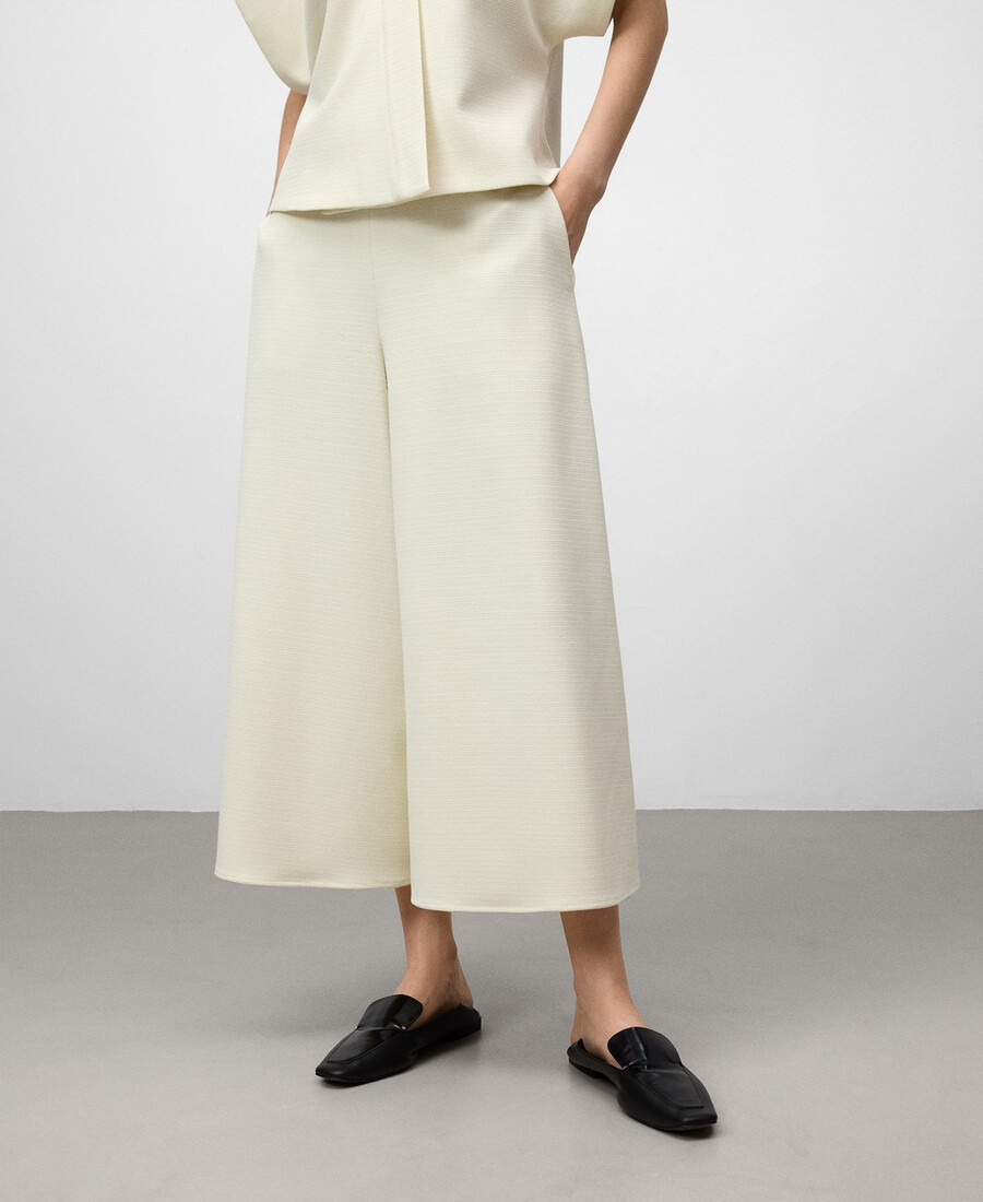 pantalon culotte texturé pour femme