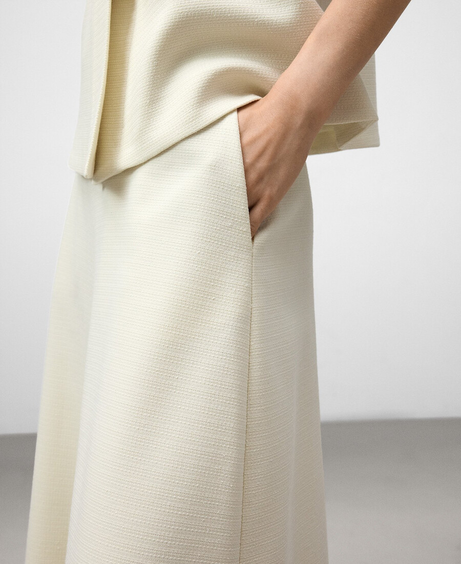 pantalon culotte texturé pour femme