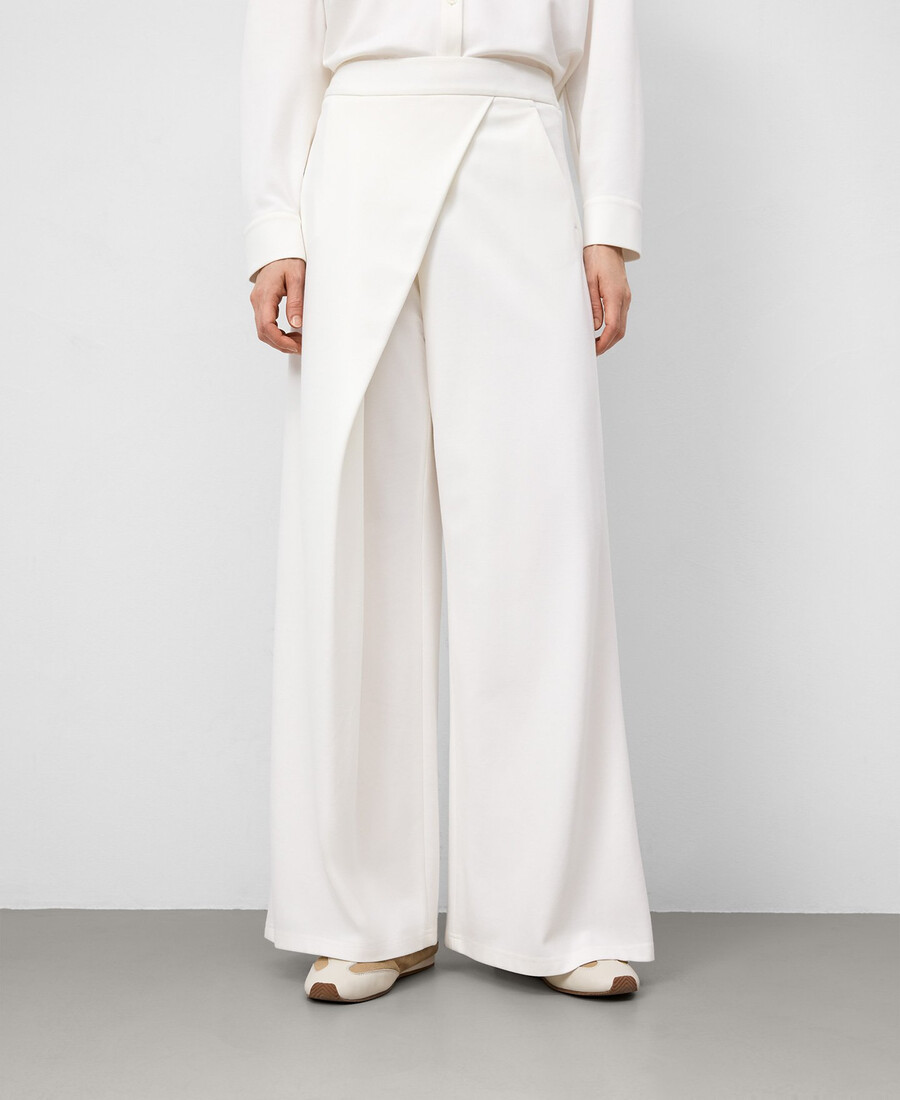 pantalon cache-cœur en maille pour femme