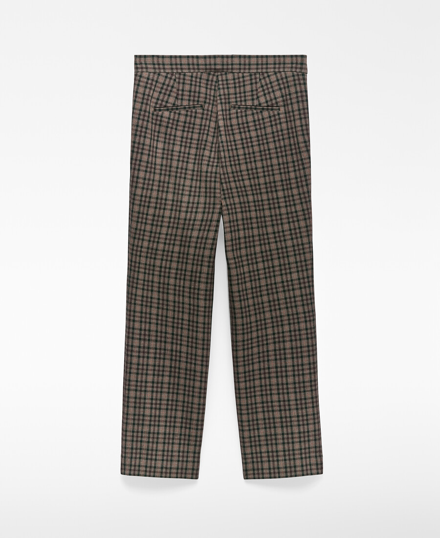 pantalon à carreaux coupe slim pour femme