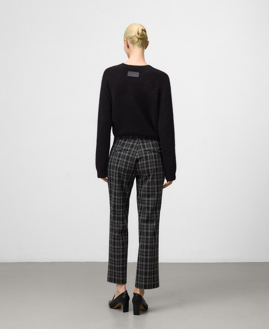 pantalon à carreaux coupe slim pour femme