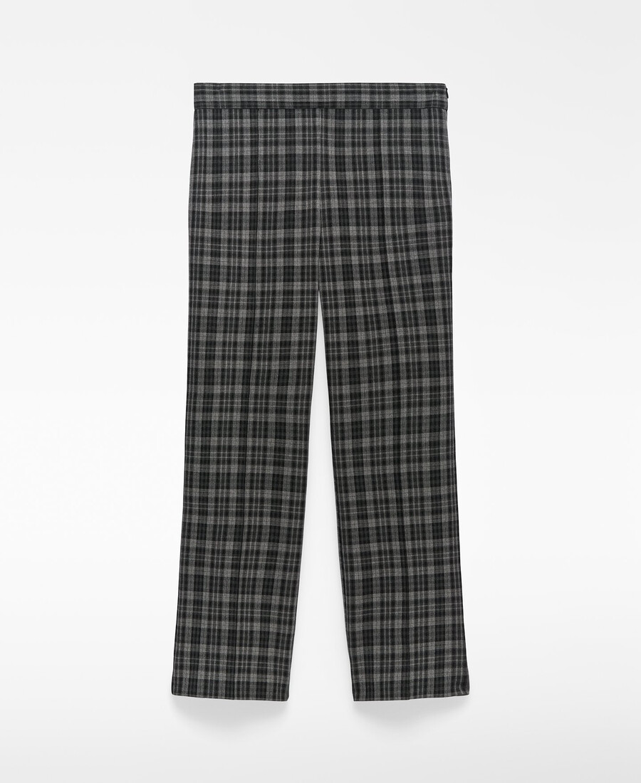 pantalon à carreaux coupe slim pour femme