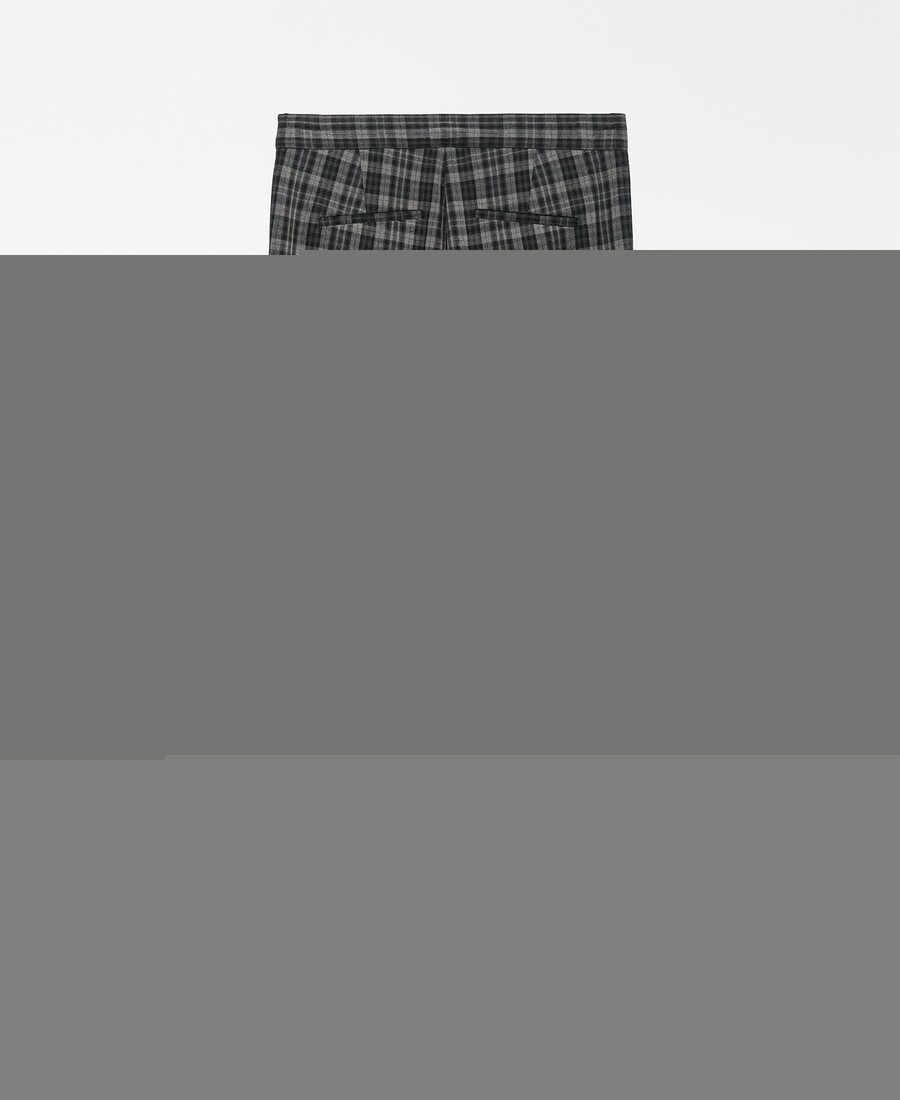 pantalon à carreaux coupe slim pour femme
