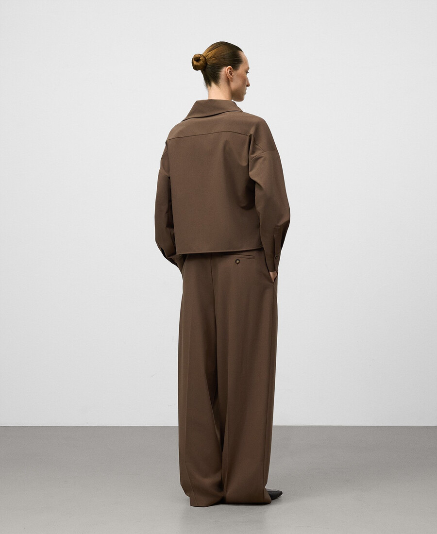 pantalon tailleur à jambes larges pour femme