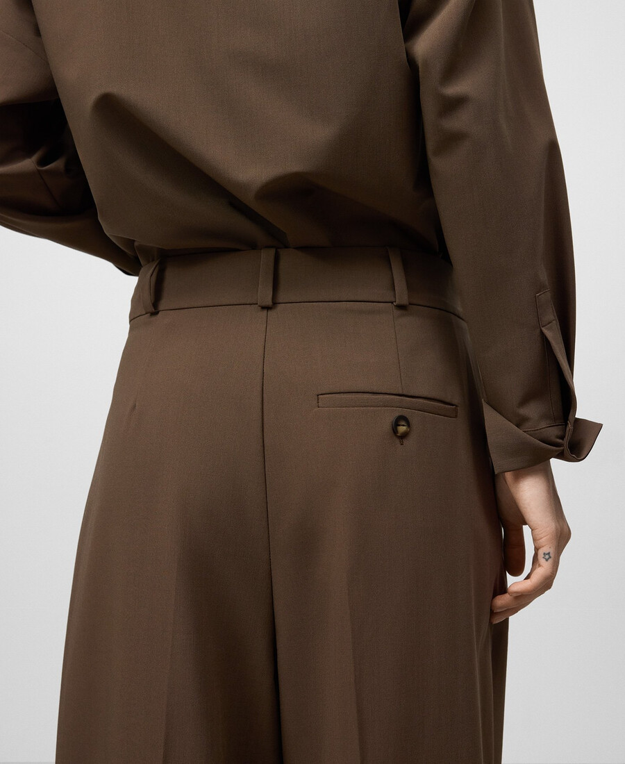 pantalon tailleur à jambes larges pour femme