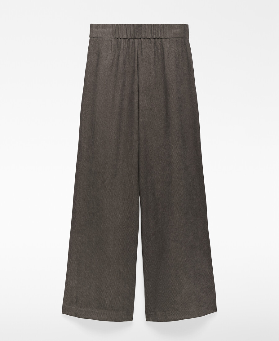 pantalon large en velours côtelé pour femme