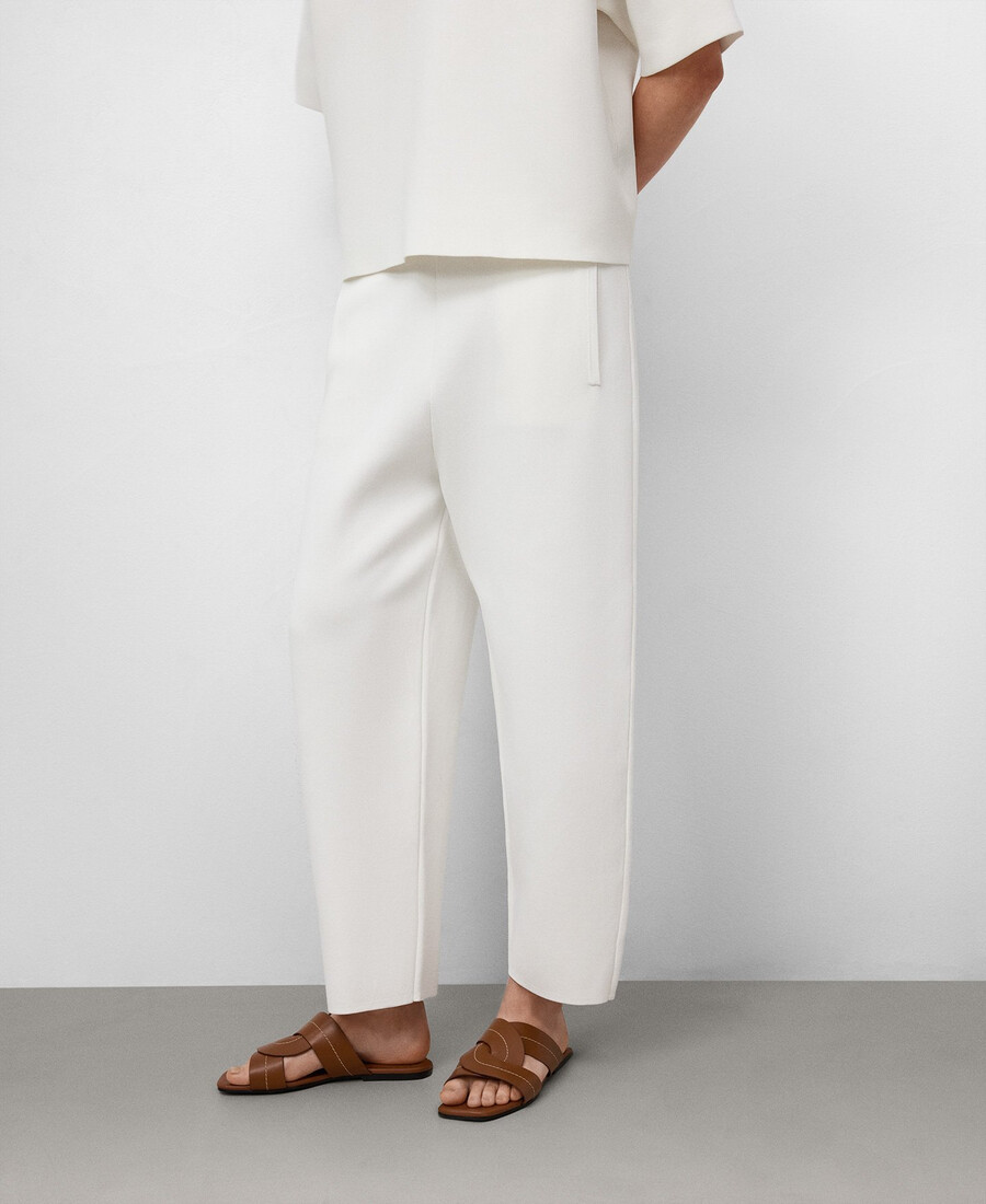 pantalon en maille coupe évasée pour femme