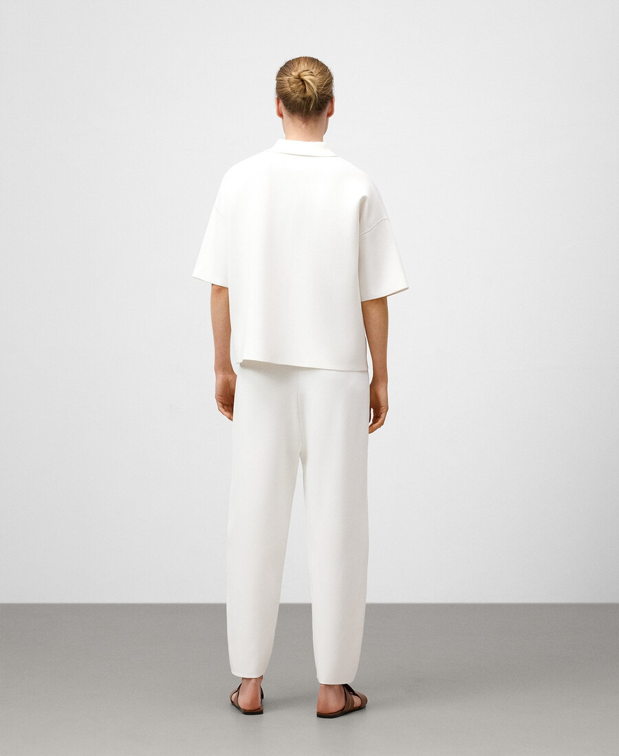 pantalon en maille coupe évasée pour femme